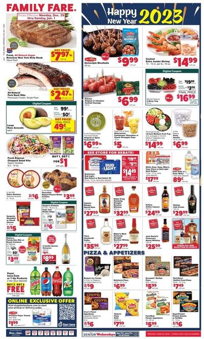 Family Fare (MI) Weekly Ad Flyer Specials December 26 to January 1, 2023