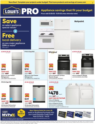 Lowe's Weekly Ad Flyer Specials December 25 to December 31, 2022