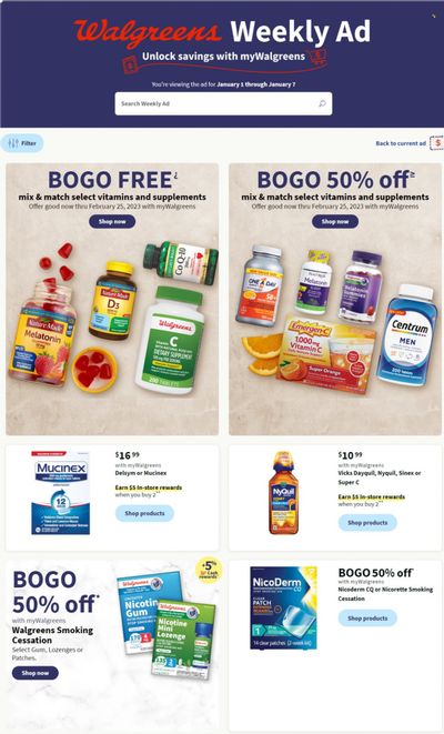 Walgreens Weekly Ad Flyer Specials January 1 to January 7, 2023