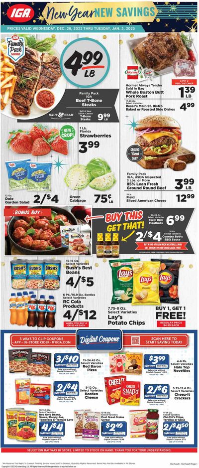 IGA (KY) Weekly Ad Flyer Specials December 28 to January 3, 2023 IGA (KY) Weekly Ad Flyer Specials December 28 to January 3, 2023