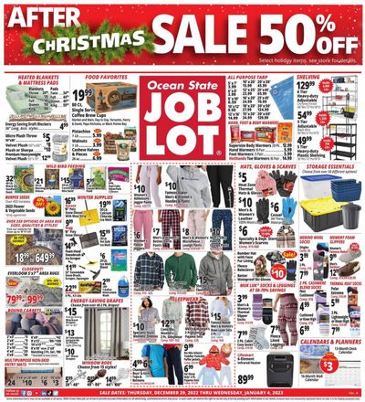Ocean State Job Lot (CT, MA, ME, NH, NJ, NY, RI, VT) Weekly Ad Flyer Specials December 29 to January 4, 2023