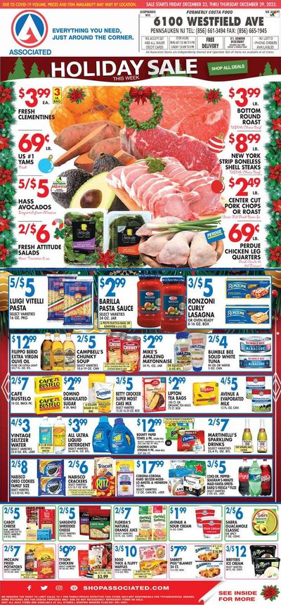 Associated Supermarkets (NY) Weekly Ad Flyer Specials December 23 to December 29, 2022