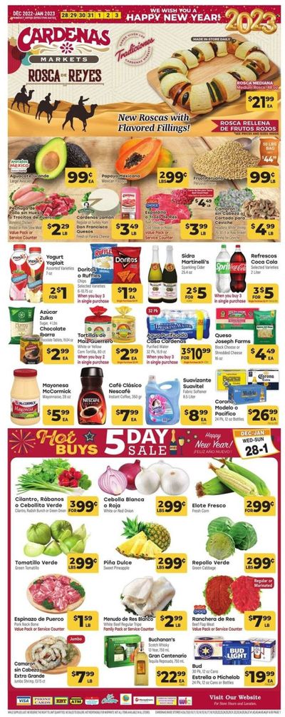 Cardenas (CA, NV) Weekly Ad Flyer Specials December 28 to January 3, 2023