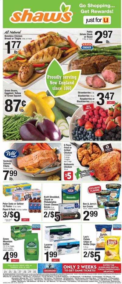 Shaw’s Weekly Ad & Flyer April 24 to 30