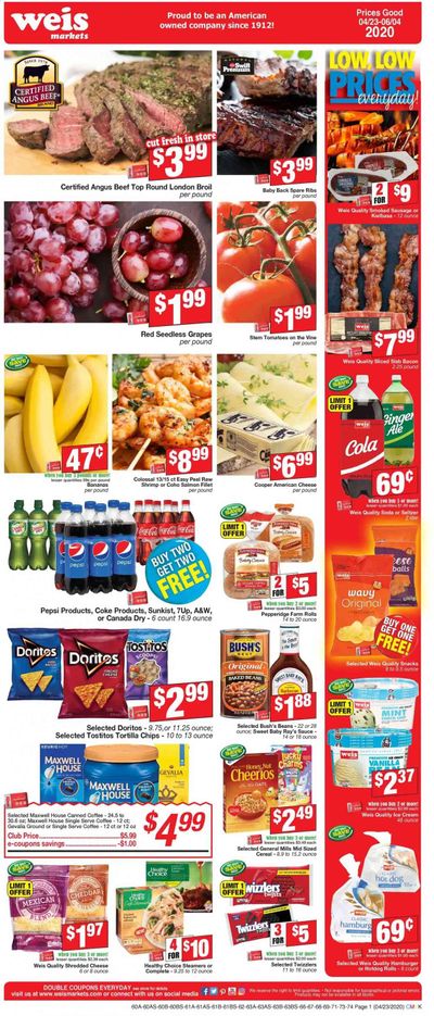 Weis Weekly Ad & Flyer April 23 to June 4