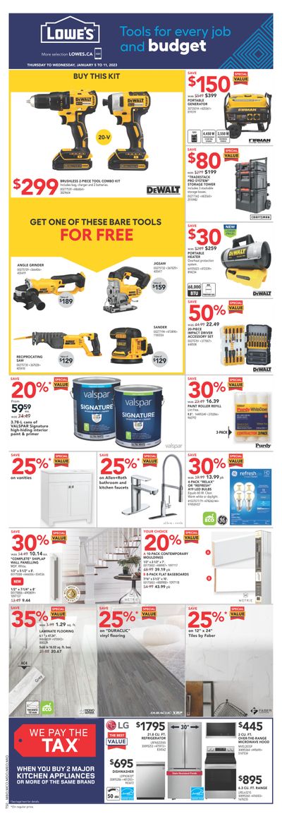 Lowe's (ON) Flyer January 5 to 11