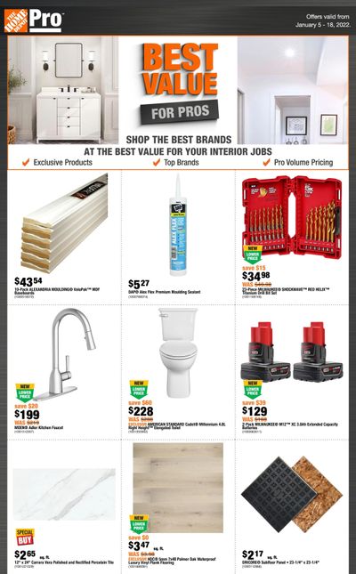 Home Depot Pro Flyer January 5 to 18