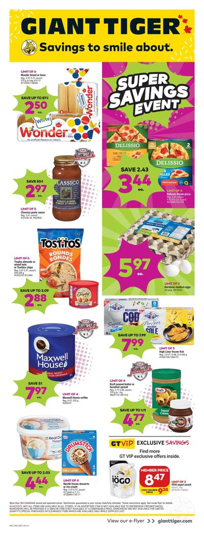 Giant Tiger (West) Flyer January 4 to 10