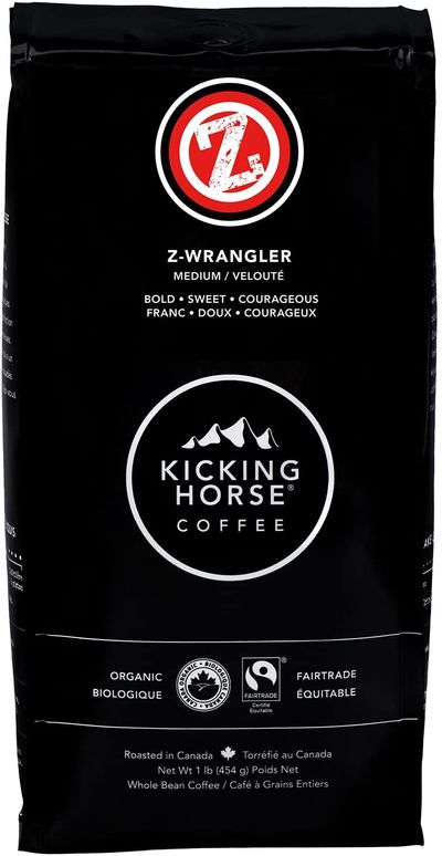 Kicking Horse Coffee, Z-Wrangler, Medium Roast, Whole Bean, 1 lb On Sale for $ 9.99 at Amazon Canada