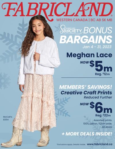 Fabricland (West) Flyer January 4 to 31