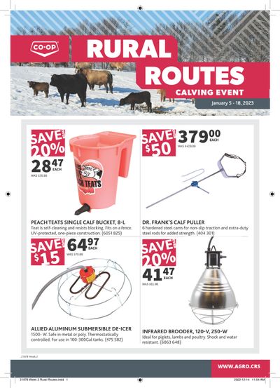 Co-op (West) Rural Routes Flyer January 5 to 18