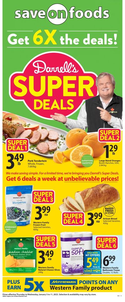 Save On Foods (BC) Flyer January 5 to 11
