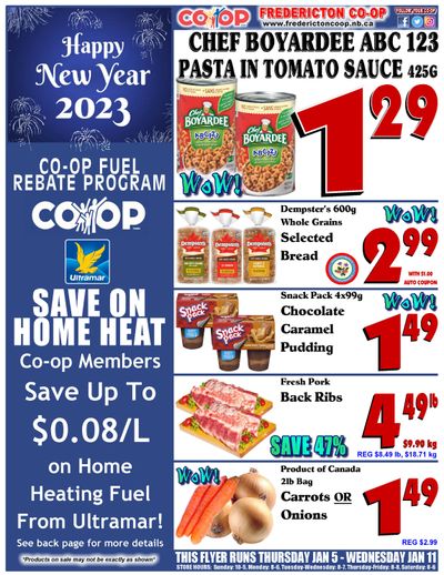 Fredericton Co-op Flyer January 5 to 11