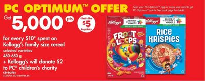 No Frills Ontario: 5,000 PC Optimum Points for every $10 Spent on Kellogg’s Family Size Cereal