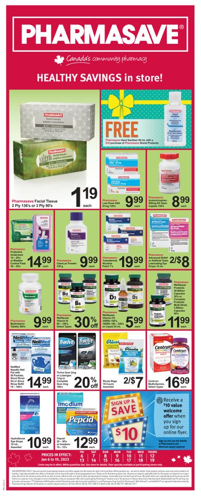 Pharmasave (ON) Flyer January 6 to 19