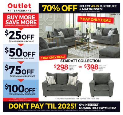 Outlet at Tepperman's Flyer January 6 to 12