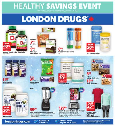 London Drugs Healthy Savings Event Flyer January 6 to 18