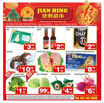 Jian Hing Supermarket (North York) Flyer January 6 to 12