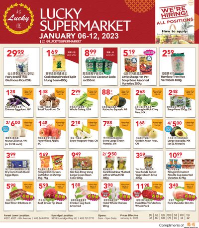 Lucky Supermarket (Calgary) Flyer January 6 to 12