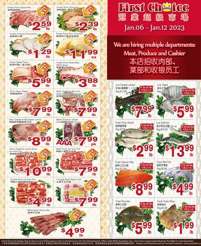 First Choice Supermarket Flyer January 6 to 12