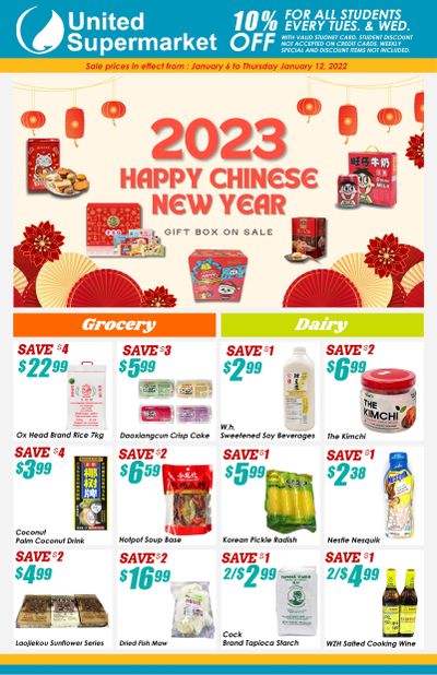 United Supermarket Flyer January 6 to 12
