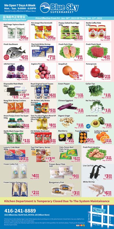 Blue Sky Supermarket (North York) Flyer January 6 to 12