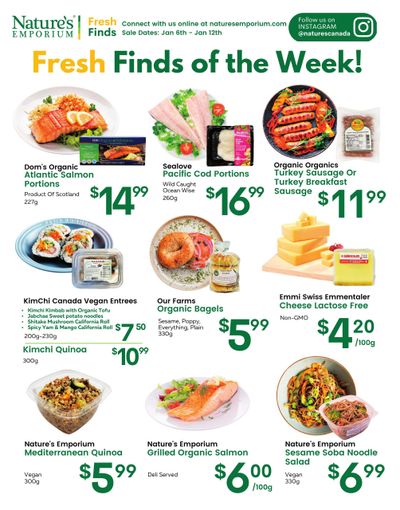 Nature's Emporium Weekly Flyer January 6 to 12