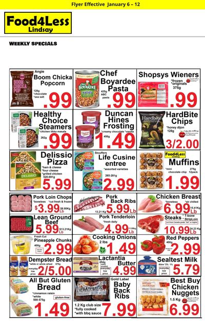 Food 4 Less (Lindsay) Flyer January 6 to 12