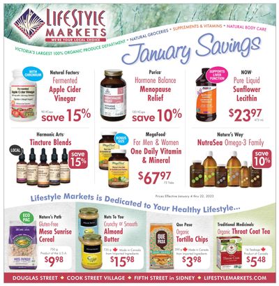 Lifestyle Markets Flyer January 4 to 22