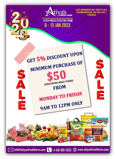 Atiya's Fresh Farm Flyer January 6 to 12