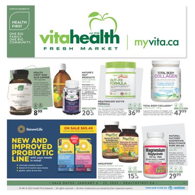 Vita Health Fresh Market Flyer January 6 to 22