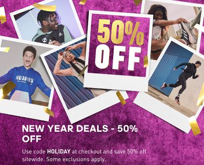 Adidas Canada New Year Sale: Save 50% OFF Sitewide Using Coupon Code