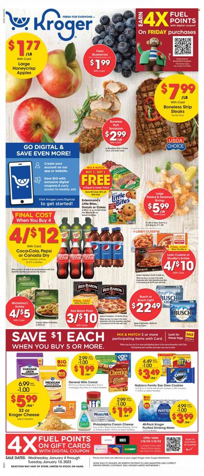 Kroger (WV) Weekly Ad Flyer Specials January 4 to January 10, 2023