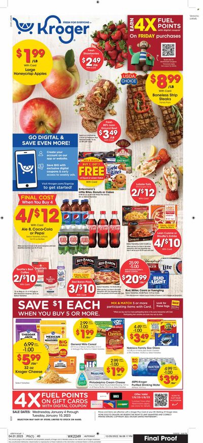 Kroger (KY) Weekly Ad Flyer Specials January 4 to January 10, 2023