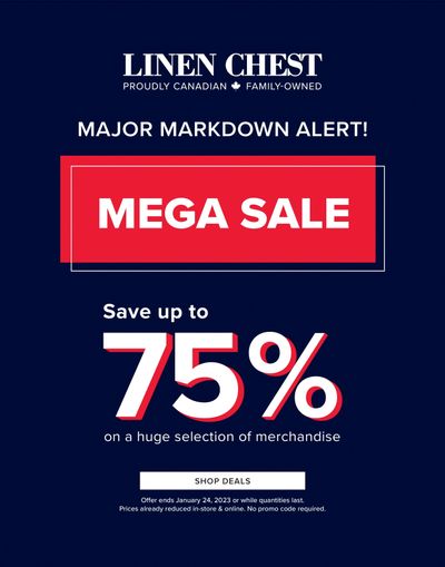 Linen Chest Flyer January 9 to 24