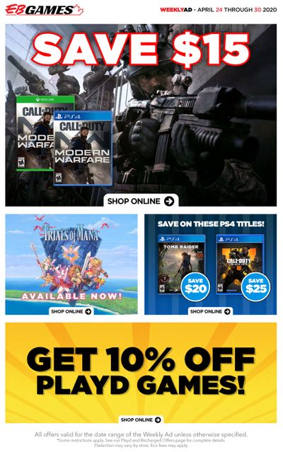 EB Games Flyer April 24 to 30