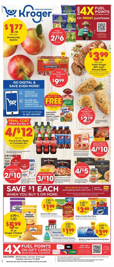 Kroger (AR) Weekly Ad Flyer Specials January 4 to January 10, 2023