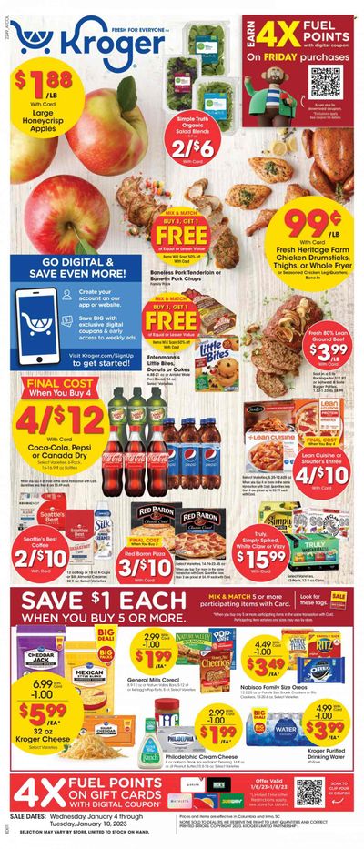 Kroger (SC) Weekly Ad Flyer Specials January 4 to January 10, 2023