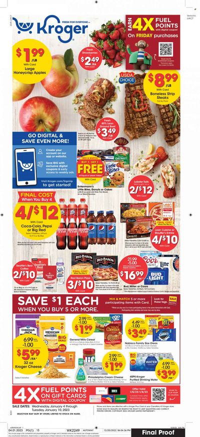 Kroger (KY) Weekly Ad Flyer Specials January 4 to January 10, 2023