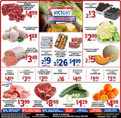 Victory Meat Market Flyer January 10 to 14