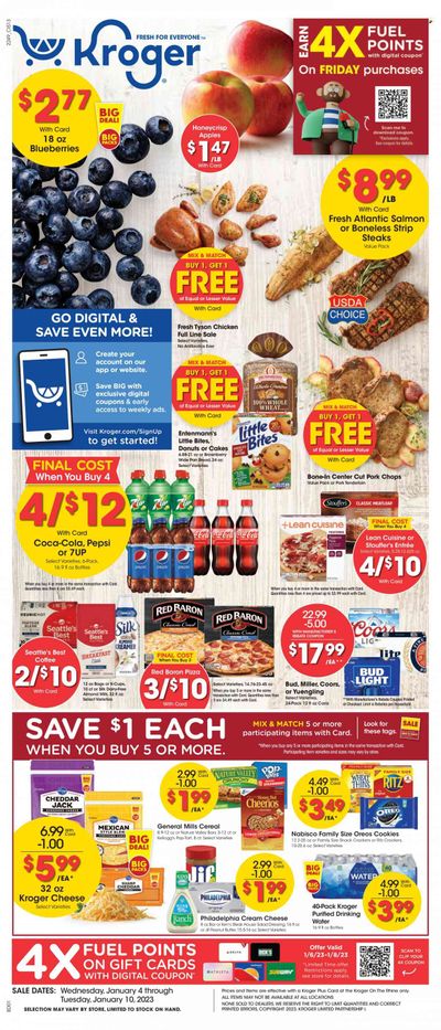 Kroger (OH) Weekly Ad Flyer Specials January 4 to January 10, 2023