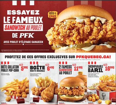 KFC Canada Coupon (Quebec) Valid until March 5