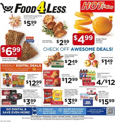 Food 4 Less (IL) Weekly Ad Flyer Specials January 4 to January 10, 2023