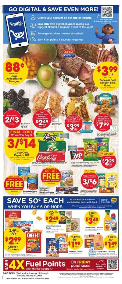 Smith's (AZ, ID, MT, NM, NV, UT, WY) Weekly Ad Flyer Specials January 11 to January 17, 2023