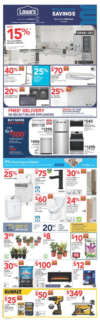 Lowe's (West) Flyer January 12 to 18