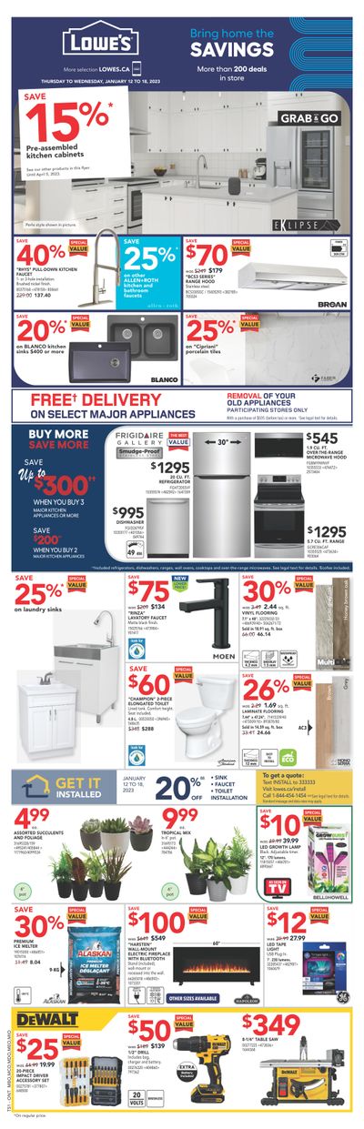 Lowe's (ON) Flyer January 12 to 18