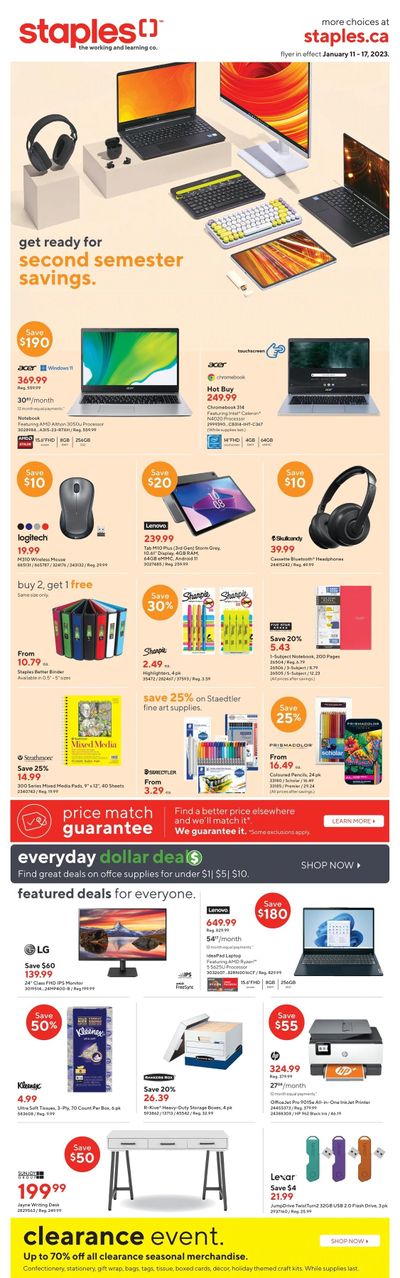 Staples Flyer January 11 to 17