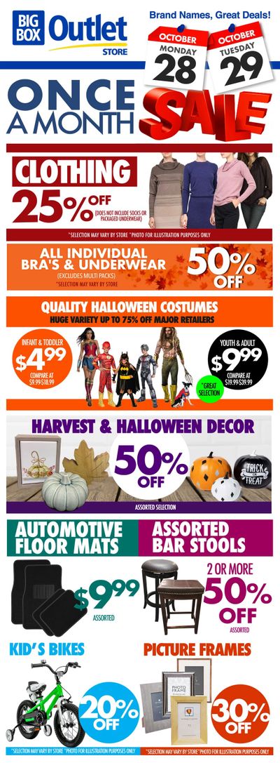 Big Box Outlet Store Flyer October 28 and 29
