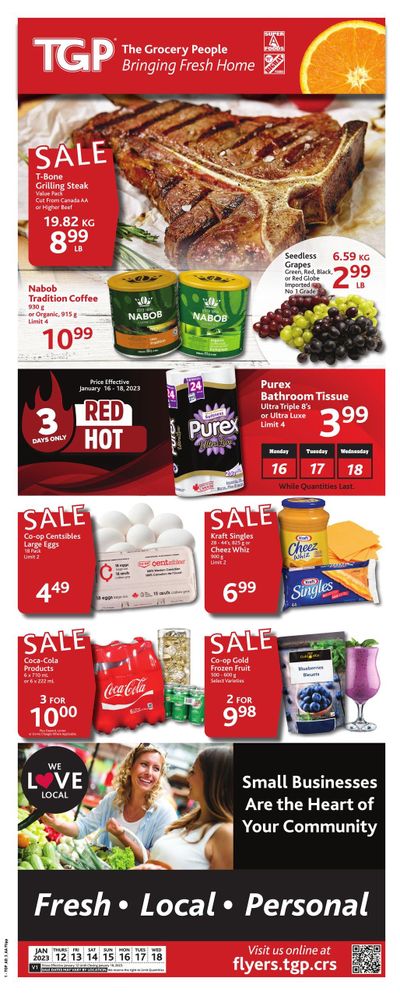 TGP The Grocery People Flyer January 12 to 18