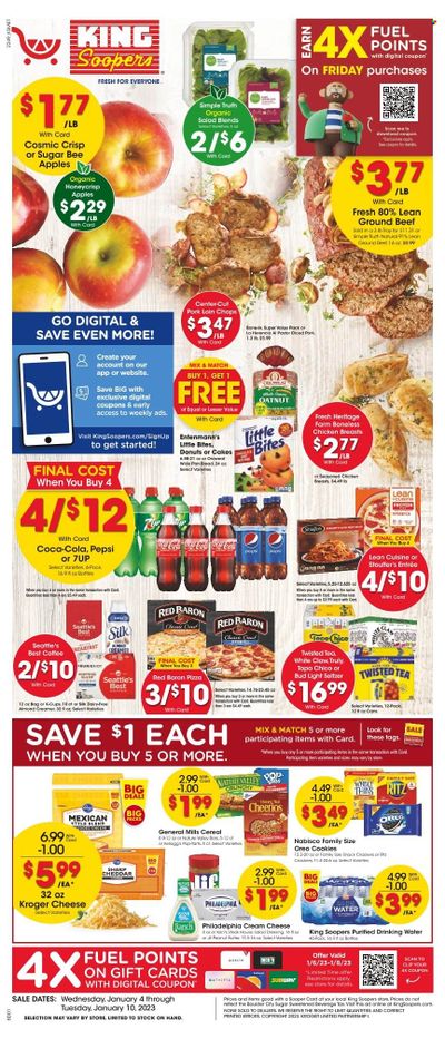King Soopers (CO) Weekly Ad Flyer Specials January 4 to January 10, 2023
